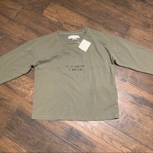 Sz 4/5 Zara “If u Smile I Smile” Long Sleeve